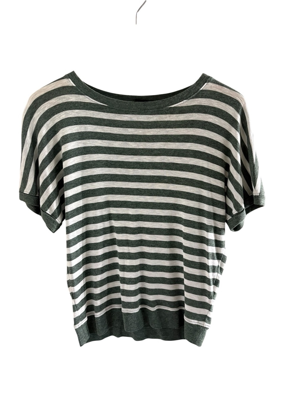 Rachel Zoe Green & Ivory Striped Short-Sleeve Top